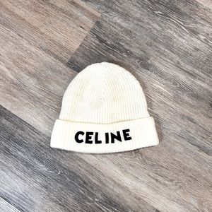CELINE Ribbed Wool Beanie
